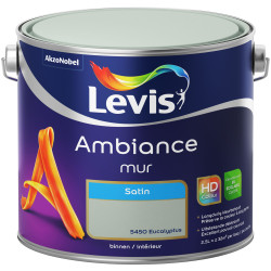 Peinture mur Ambiance Eucalyptus satin 2,5 L LEVIS