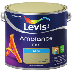 Peinture Mur Olive Satin 2,5L Ambiance – Finition Élégante | LEVIS