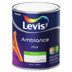 Peinture murale Ambiance Blanc marbré extra mat 1 L | LEVIS