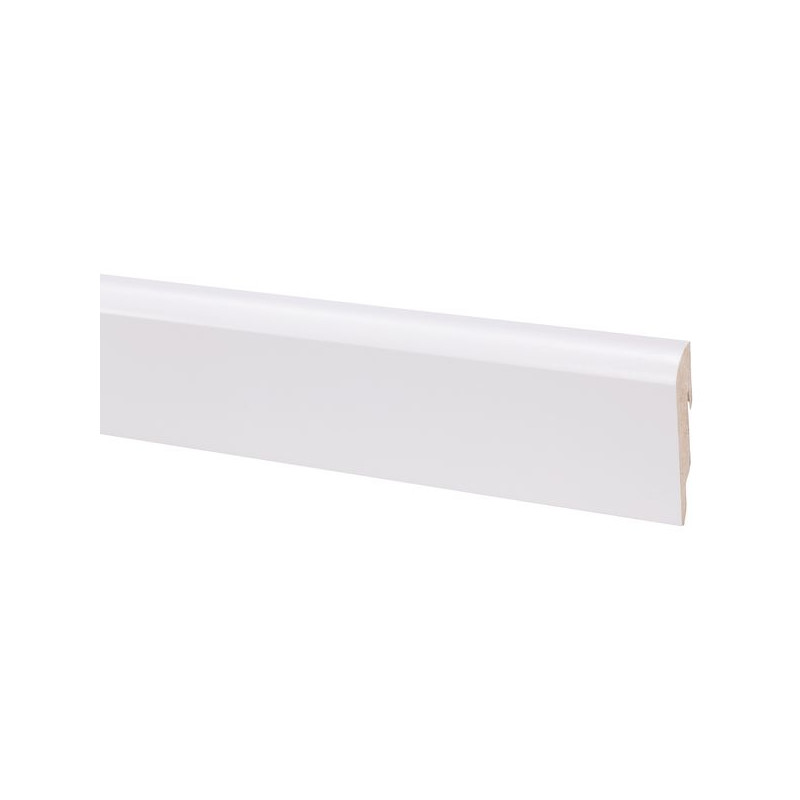 Plinthe en MDF revêtue Colonial blanche 240 x 8,1 x 1,9 cm CANDO