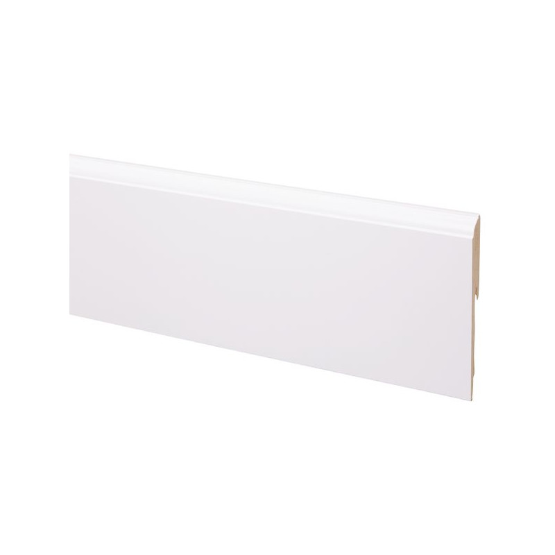 Plinthe en MDF revêtue Style blanche 240 x 12 x 1,2 cm CANDO