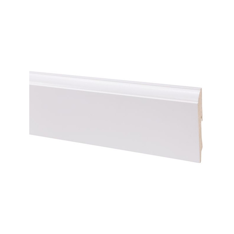 Plinthe en MDF revêtue Style blanche 240 x 12 x 1,9 cm CANDO