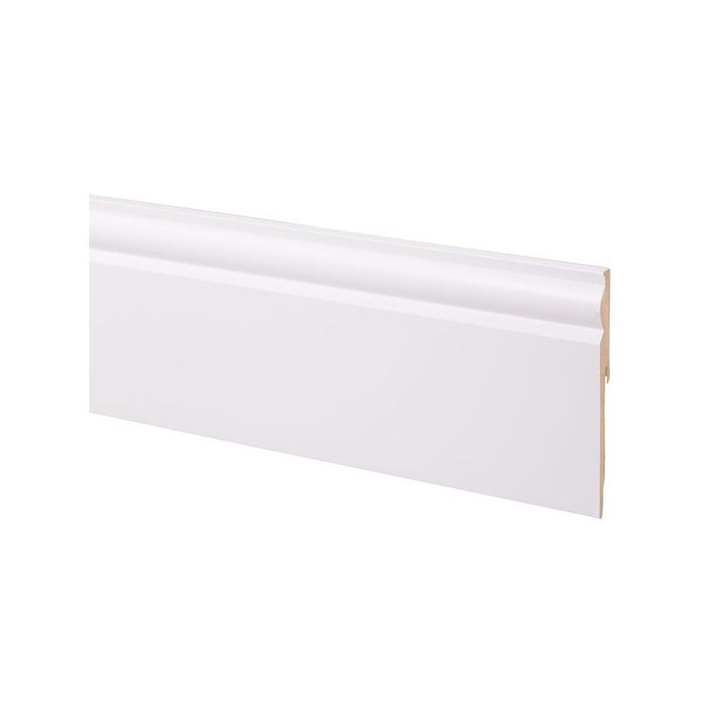 Plinthe en MDF revêtue Classic blanche 240 x 11,9 x 1,2 cm CANDO