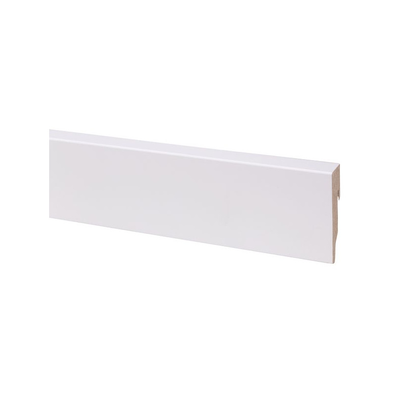 Plinthe en MDF revêtue Cubic blanc 240 x 8 x 1,9 cm CANDO