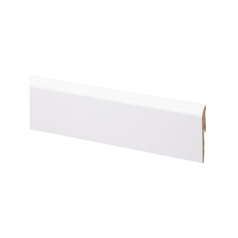 Plinthe en MDF revêtue blanche 240 x 5,6 x 1 cm CANDO