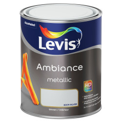 Peinture mur Ambiance Silver LEVIS effet métallique