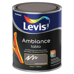 Peinture mur Ambiance effet tableau Pinstripe Grey 1 L LEVIS