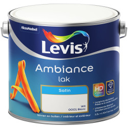 Peinture laque Ambiance Blanc satin effet miroir 2,5L LEVIS