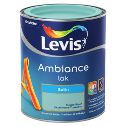 Peinture laque Ambiance Turquoise satin effet miroir 0,75 L LEVIS