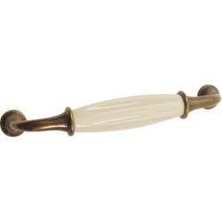 Poignée Porcelaine Ivoire 128mm LINEA – Élégance & Style | LINEA BERTOMANI