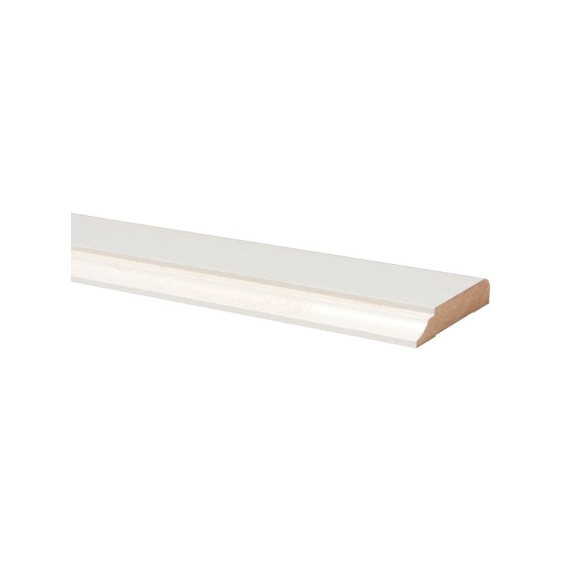 Chambranle en MDF blanc 220 x 6,8 x 1,2 cm