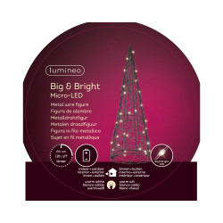 Cône sur piles LED Ø 14 x 40 cm LUMINEO