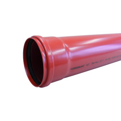 Tuyau d'égout ? 125 mm 3,2 mm 3 m  Benor rouge