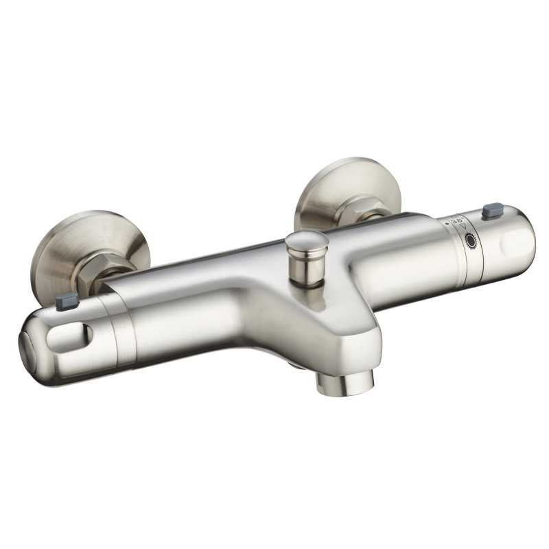 Mitigeur chromé brossé pour bain-douche Volga 2 thermostatique ROUSSEAU