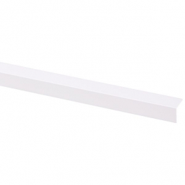 Cornière d'angle en PVC blanc 260 x 1,5 x 1,5 cm