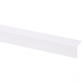 Cornière d'angle en PVC blanc 260 x 2,5 x 2,5 cm
