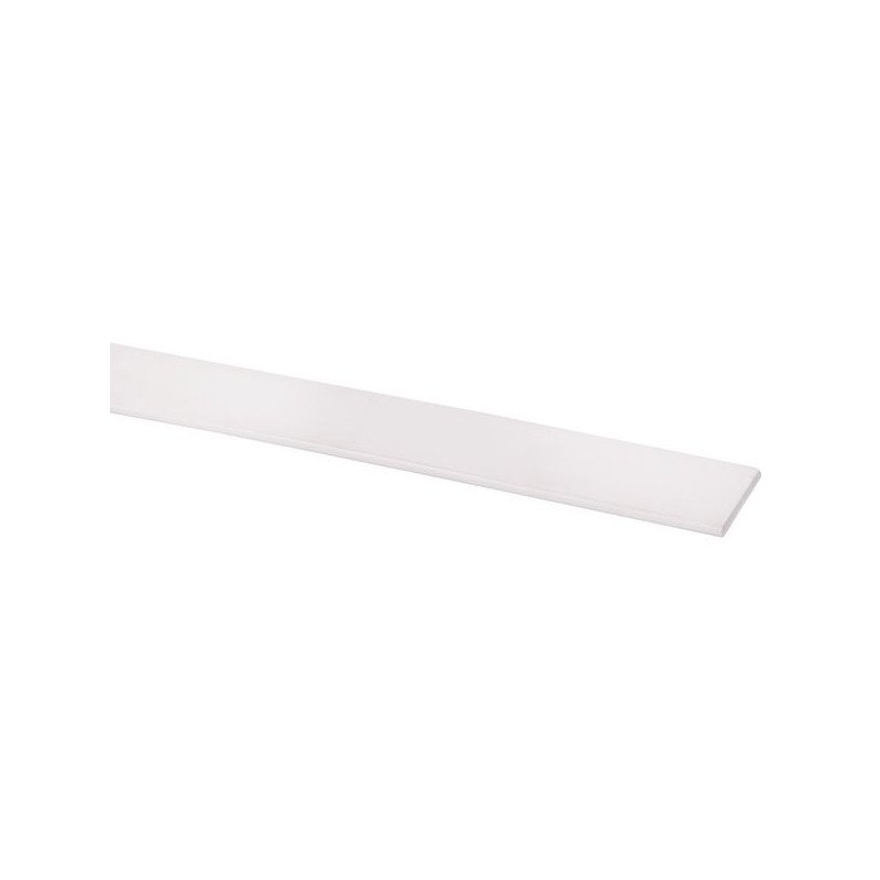 Profil plat en PVC blanc 260 x 2 x 0,2 cm