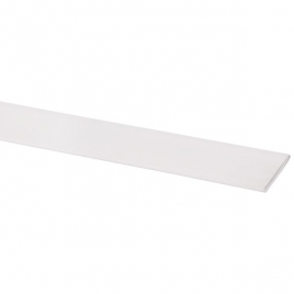 Profil plat en PVC blanc 260 x 3 x 0,2 cm