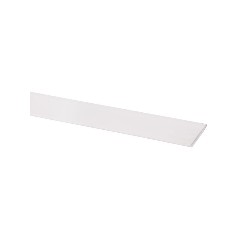 Profil plat en PVC blanc 260 x 3 x 0,2 cm