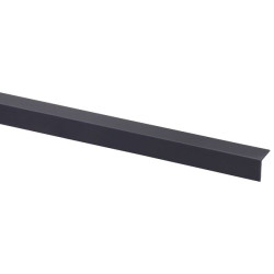 Cornière d'angle en PVC anthracite 260 x 1,5 x 1,5 cm