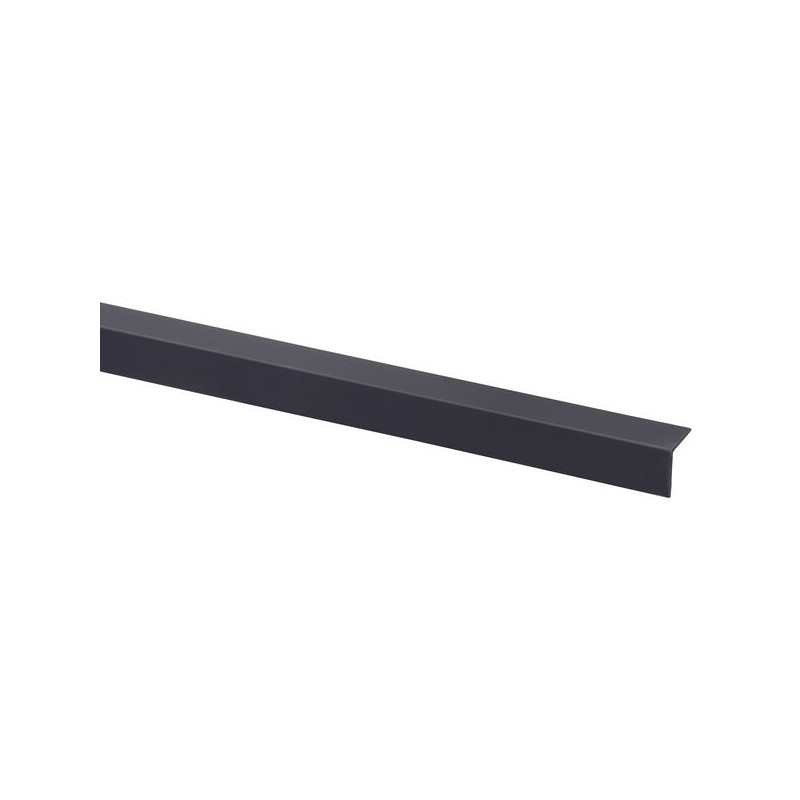 Cornière d'angle en PVC anthracite 260 x 1,5 x 1,5 cm