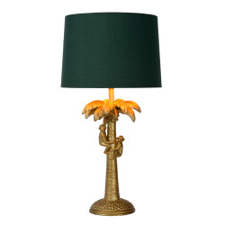 Lampe de table verte et dorée Coconut E27 40 W LUCIDE