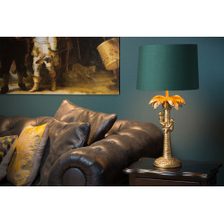 Lampe de table verte et dorée Coconut E27 40 W LUCIDE