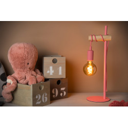 Lampe de table rose Paulien E27 60 W LUCIDE Lampe de table rose Paulien E27 60 W LUCIDE