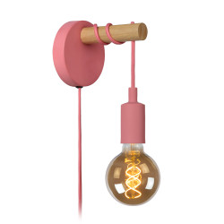 Applique Paulien rose dimmable E27 60 W LUCIDE