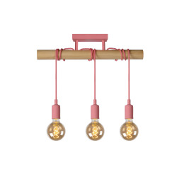 Suspension Paulien rose dimmable E27 180 W LUCIDE