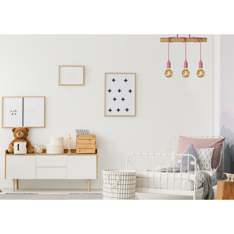 Suspension rose Paulien E27 180 W dimmable LUCIDE Suspension rose Paulien E27 180 W dimmable LUCIDE