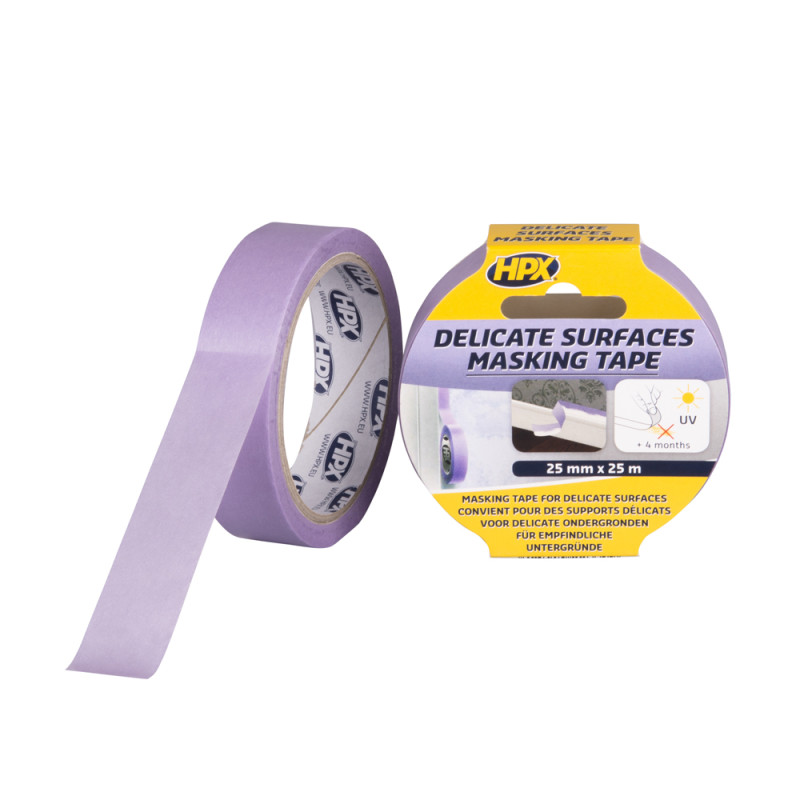 Ruban de masquage pour surface délicate Mauve 25 mm x 25 m HPX