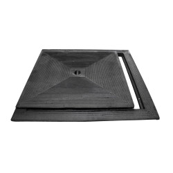 Taque en fonte simple paroi 60 x 60 cm carré SCALA