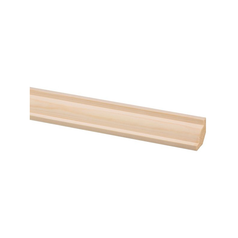 Moulure de plafond en pin 240 x 2,2 x 2,2 cm