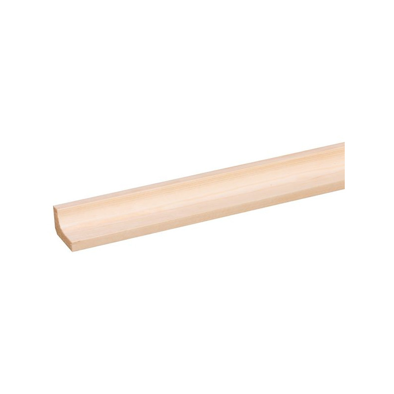 Moulure de corniche en pin 270 cm – finition bois Moulure de corniche en pin 270 cm – finition bois