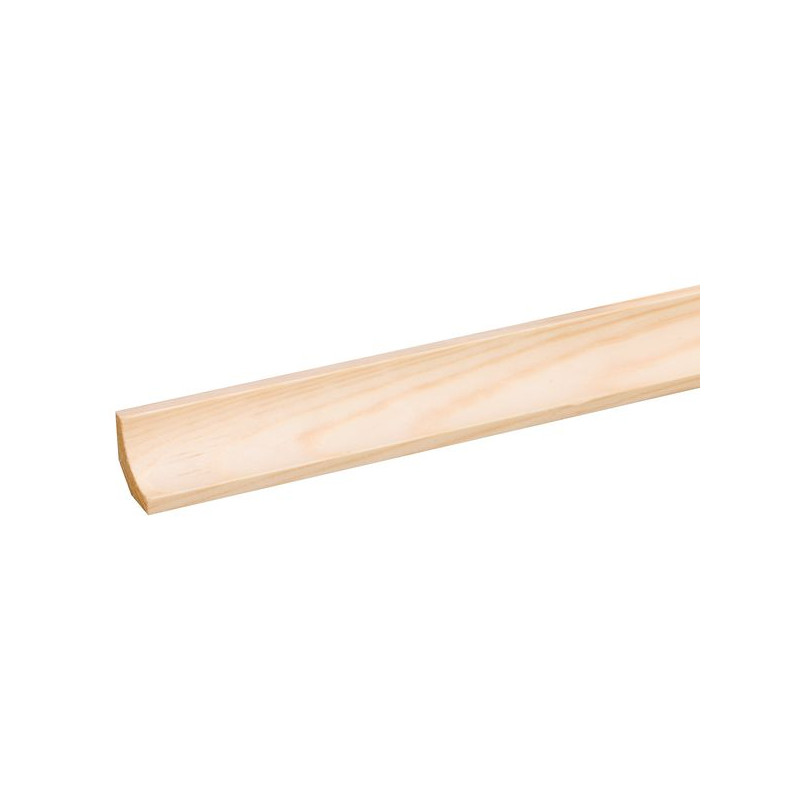 Moulure de corniche en pin 270 cm – finition bois naturel