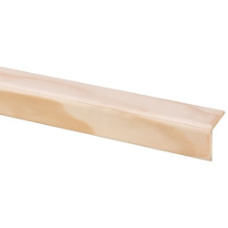 Cornière d'angle pin 270cm – Finition bois