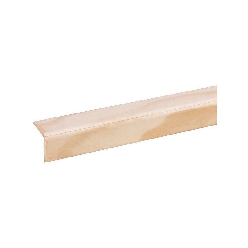 Cornière d'angle pin 270cm – Finition bois Cornière d'angle pin 270cm – Finition bois