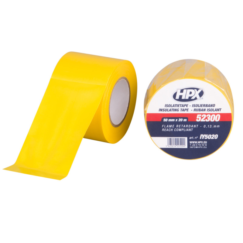 Ruban isolant PVC Jaune 20 m HPX