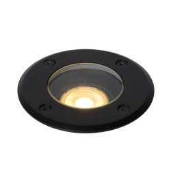 Spot extérieur encastrable rond noir Biltin GU10 35 W dimmable LUCIDE