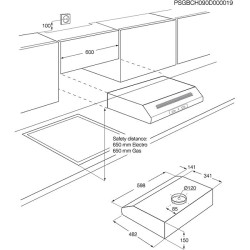 Hotte sous-encastrable LED 60 cm ZANUSSI
