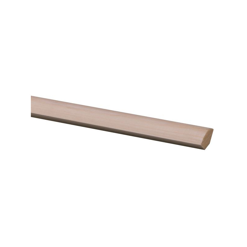 Moulure quart de rond en pin 270 x 2,2 x 2,2 cm