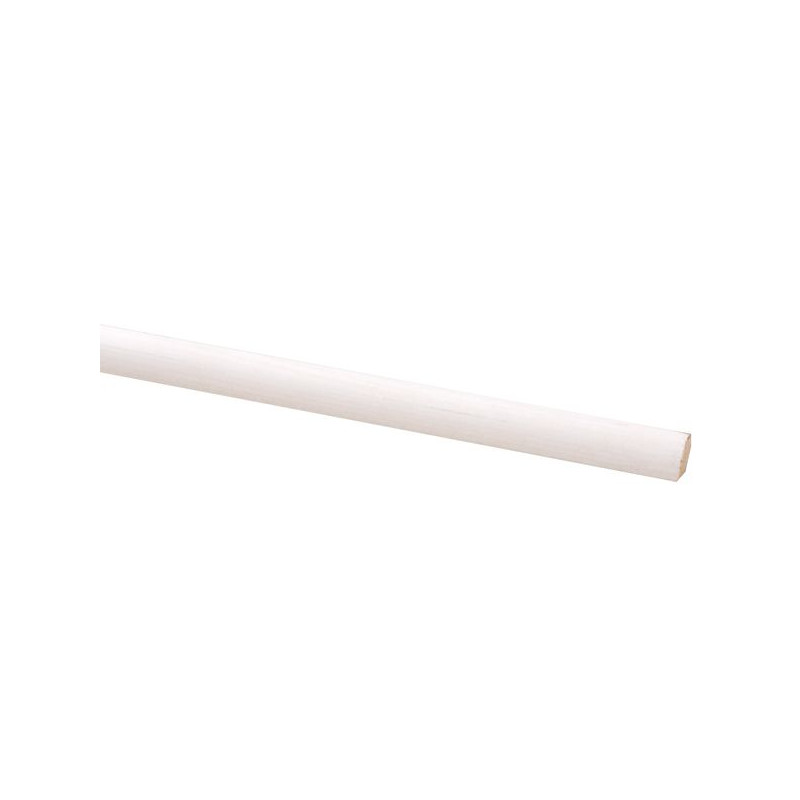 Moulure quart de rond en pin blanche 240 x 1,3 x 1,3 cm