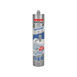 Silicone sanitaire Premium Blanc 290 ml SOUDAL