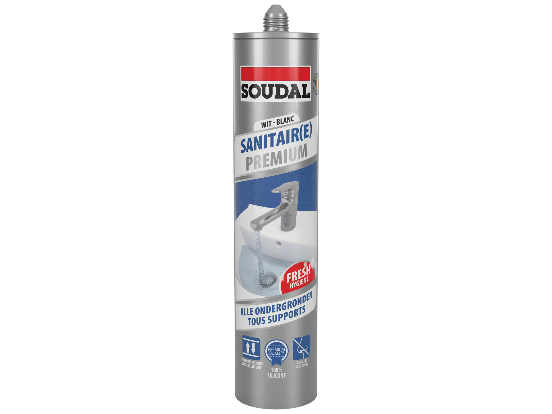 Mastic silicone Sanitaire Soudal Express 300ml