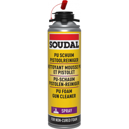 Spray nettoyant pour mousse PU et pistolet 500 ml SOUDAL