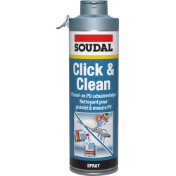 Nettoyant pour mousse et pistolet Click & Clean 500 ml SOUDAL