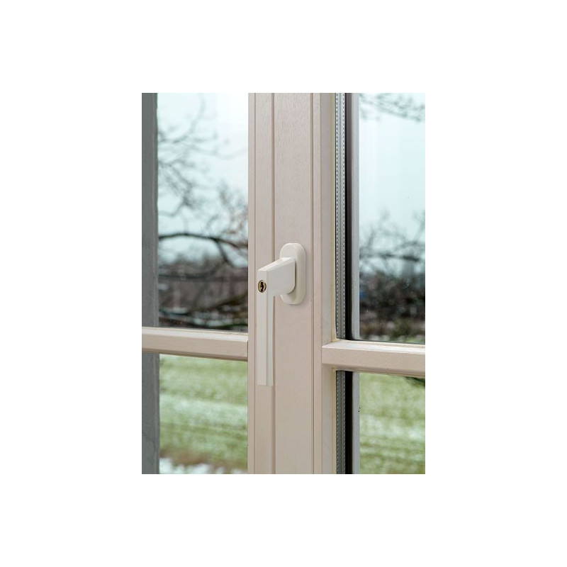 Poignée de fenêtre avec serrure FG110 blanc 3 pièces ABUS