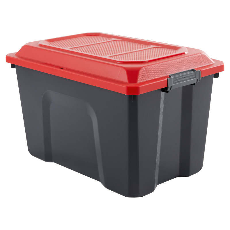 Malle de rangement Locker 60 L rouge et noir