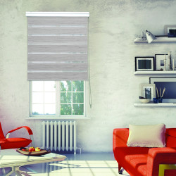 Store enrouleur Easy blanc et noir 90 x 220 cm MADECO Store enrouleur Easy blanc et noir 90 x 220 cm MADECO